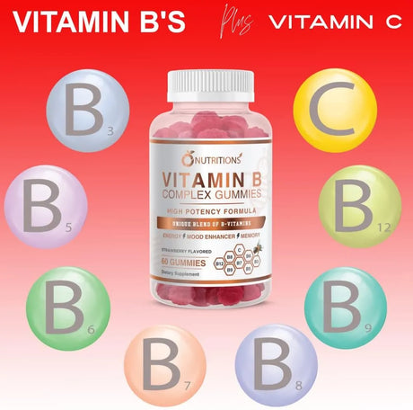 O NUTRITIONS - O NUTRITIONS Vitamin B Complex Vegan Gummies 60 Gomitas 2 Pack - The Red Vitamin MX - Suplementos Alimenticios - {{ shop.shopifyCountryName }}