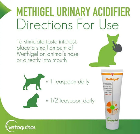 VETOQUINOL - Vetoquinol Methigel Urinary Acidifier to Promote Urinary and Bladder Health for Dogs 120Gr. - The Red Vitamin MX - Salud De Tracto Urinario Para Perros - {{ shop.shopifyCountryName }}