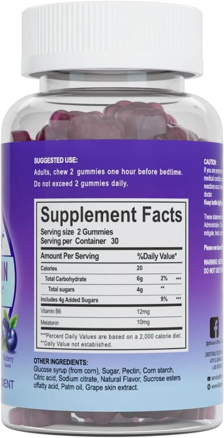 BIOBOR - Biobor Natural Melatonin Gummy 10Mg. 60 Gomitas - The Red Vitamin MX - Suplementos Alimenticios - {{ shop.shopifyCountryName }}