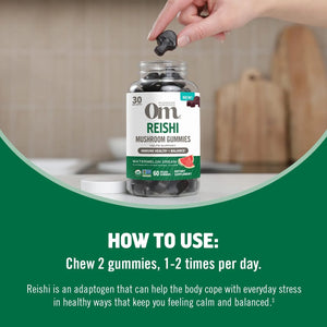 OM - OM Mushroom Superfood Reishi Gummies 60 Gomitas - The Red Vitamin MX - Suplementos Alimenticios - {{ shop.shopifyCountryName }}