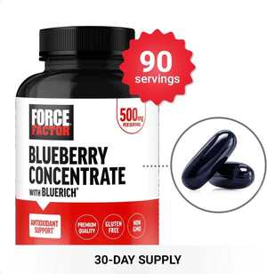 FORCE FACTOR - Force Factor Blueberry 500Mg. 90 Capsulas Blandas - The Red Vitamin MX - Suplementos Alimenticios - {{ shop.shopifyCountryName }}