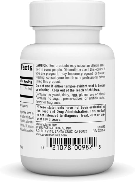 SOURCE NATURALS - Source Naturals Royal Jelly 500Mg. 30 Capsulas - The Red Vitamin MX - Suplementos Alimenticios - {{ shop.shopifyCountryName }}