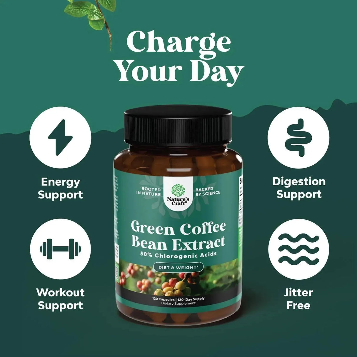 NATURES CRAFT - Natures Craft Green Coffee Bean Extract 120 Capsulas - The Red Vitamin MX - Suplementos Alimenticios - {{ shop.shopifyCountryName }}