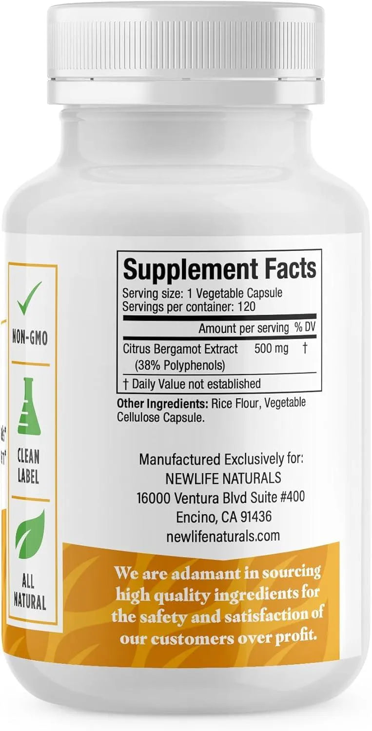 NEWLIFE NATURALS - NewLife Naturals Citrus Bergamot 500Mg. 120 Capsulas - The Red Vitamin MX - Suplementos Alimenticios - {{ shop.shopifyCountryName }}