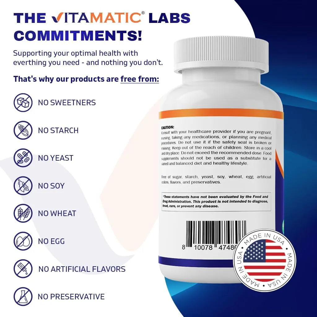 VITAMATIC - Vitamatic Glycine 2000Mg. 300 Capsulas - The Red Vitamin MX - Suplementos Alimenticios - {{ shop.shopifyCountryName }}