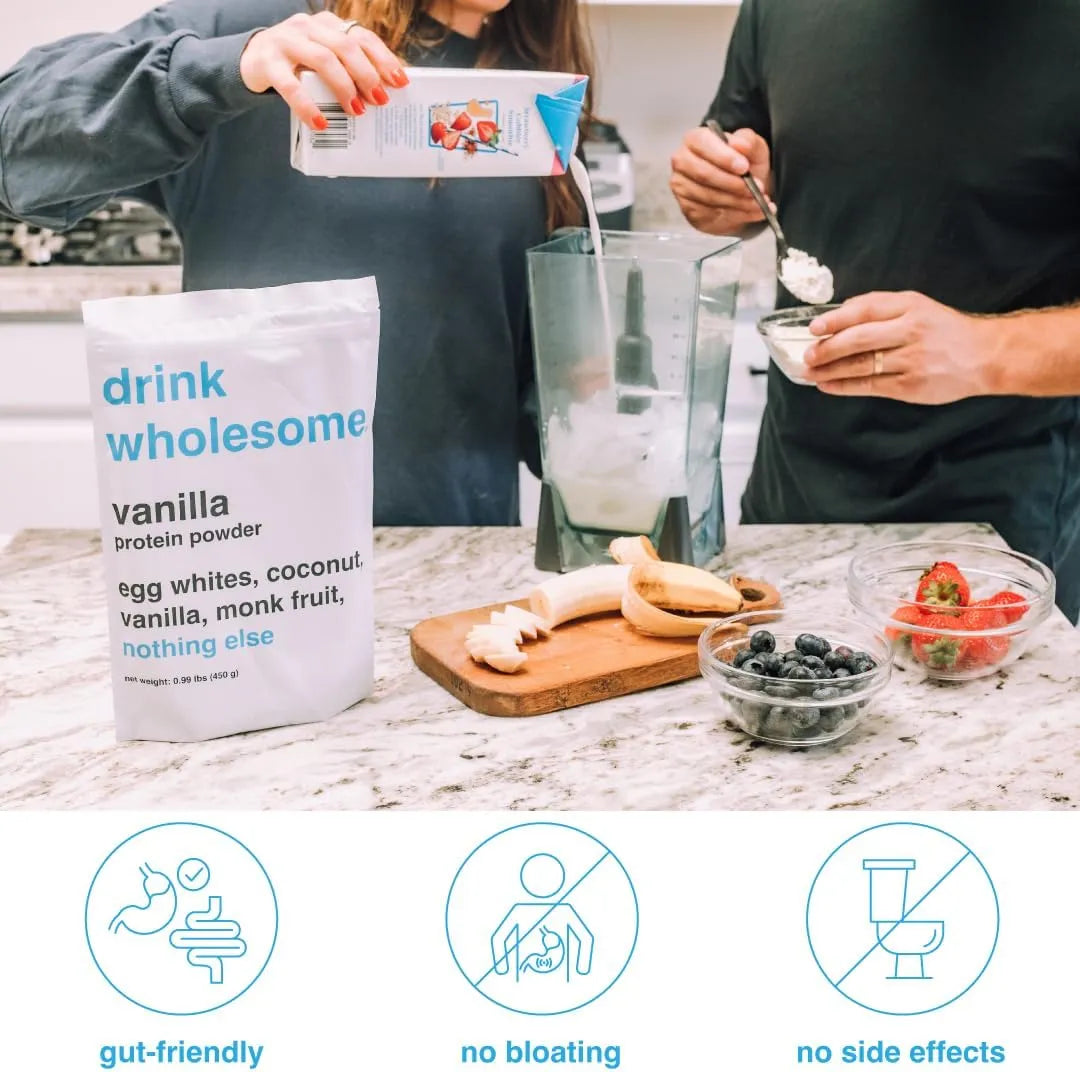 DRINK WHOLESOME - drink wholesome Vanilla Egg White Protein Powder 474Gr. - The Red Vitamin MX - Suplementos Alimenticios - {{ shop.shopifyCountryName }}