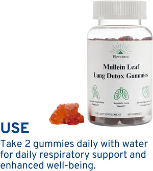 ELAVANTRA - Elavantra Mullein Leaf Lung Detox Gummies 60 Gomitas - The Red Vitamin MX - Suplementos Alimenticios - {{ shop.shopifyCountryName }}