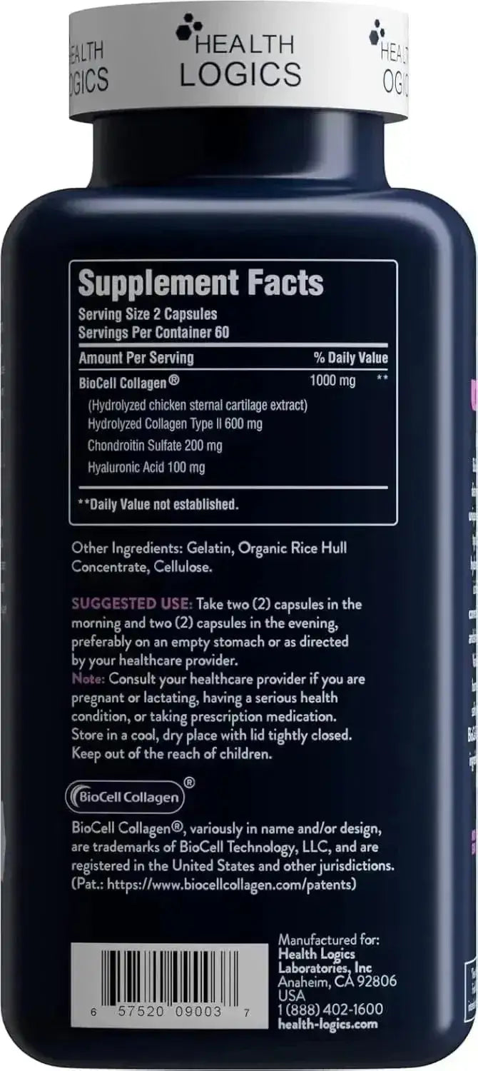HEALTH LOGICS - Health Logics BioCell Collagen 120 Capsulas - The Red Vitamin MX - Suplementos Alimenticios - {{ shop.shopifyCountryName }}
