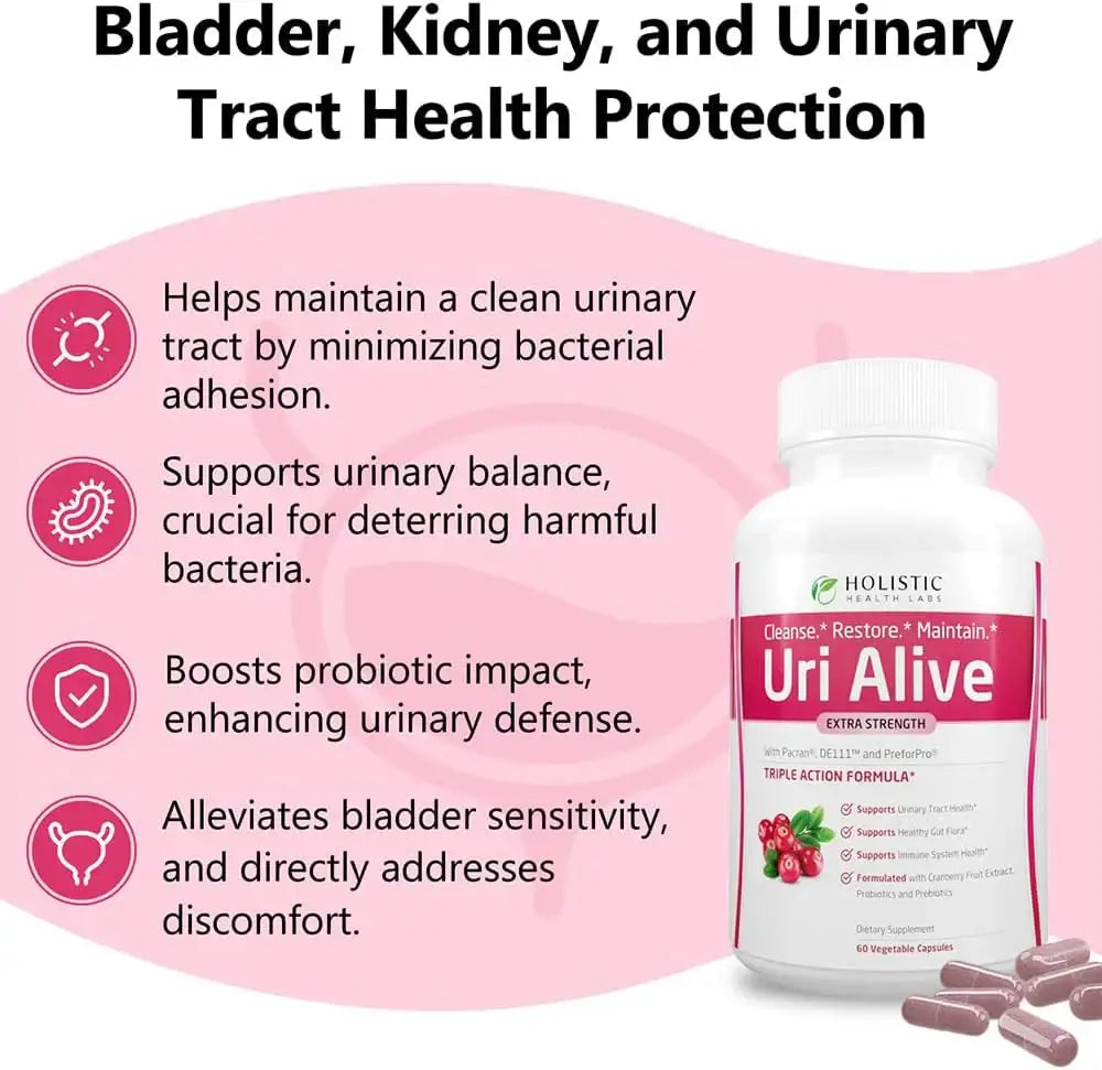 HOLISTIC HEALTH LABS - Holistic Health Labs Uri Alive Extra Strength Urinary Support 60 Capsulas 2 Pack - The Red Vitamin MX - Suplementos Alimenticios - {{ shop.shopifyCountryName }}