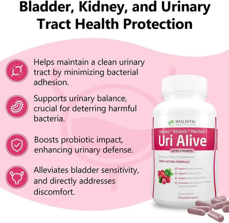 HOLISTIC HEALTH LABS - Holistic Health Labs Uri Alive Extra Strength Urinary Support 60 Capsulas 2 Pack - The Red Vitamin MX - Suplementos Alimenticios - {{ shop.shopifyCountryName }}