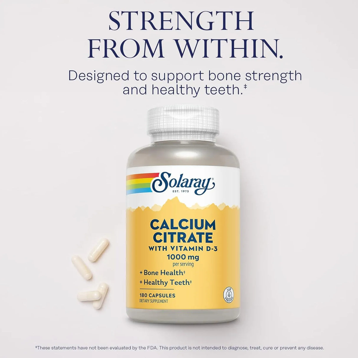 SOLARAY - Solaray Calcium Citrate with Vitamin D3 1000Mg. 180 Capsulas - The Red Vitamin MX - Suplementos Alimenticios - {{ shop.shopifyCountryName }}