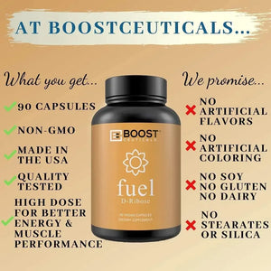 BOOSTCEUTICALS - BoostCeuticals D Ribose 500Mg. 90 Capsulas - The Red Vitamin MX - Suplementos Alimenticios - {{ shop.shopifyCountryName }}