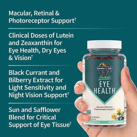GARDEN OF LIFE - Garden of Life Herbals Eye Health 30 Capsulas Blandas - The Red Vitamin MX - Suplementos Alimenticios - {{ shop.shopifyCountryName }}