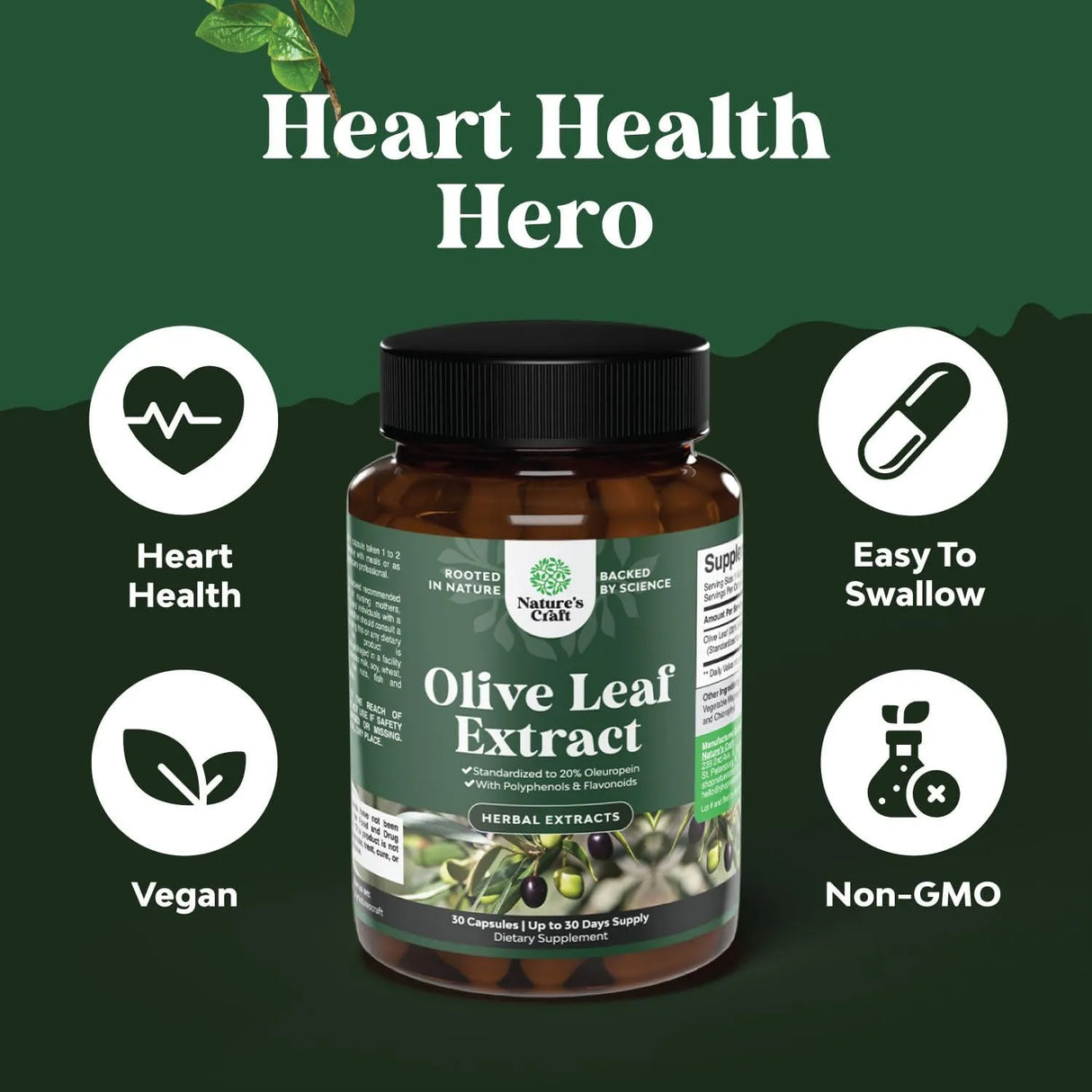 NATURES CRAFT - Natures Craft Olive Leaf Extract 30 Capsulas - The Red Vitamin MX - Suplementos Alimenticios - {{ shop.shopifyCountryName }}