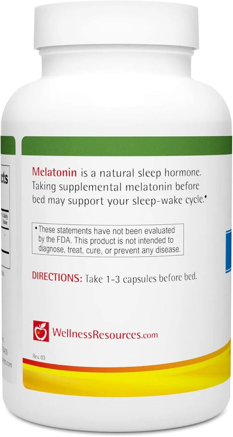 WELLNESS RESOURCES - Wellness Resources Melatonin 0.5Mg. 180 Capsulas - The Red Vitamin MX - Suplementos Alimenticios - {{ shop.shopifyCountryName }}