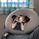 Infisu Soft Dog Cone Collar Inflatable GREY LARGE 12"-18"