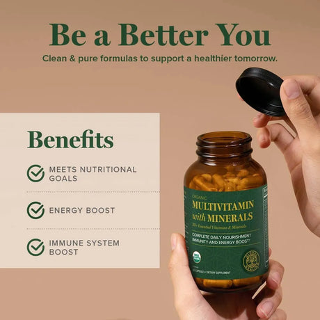 GLOBAL HEALING CENTER - Global Healing Center Organic Multivitamin with Minerals 120 Capsulas - The Red Vitamin MX - Suplementos Alimenticios - {{ shop.shopifyCountryName }}