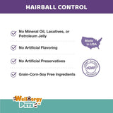 Wellnergy Pets Natural Hairball Control Chews for Cats 70 Masticables