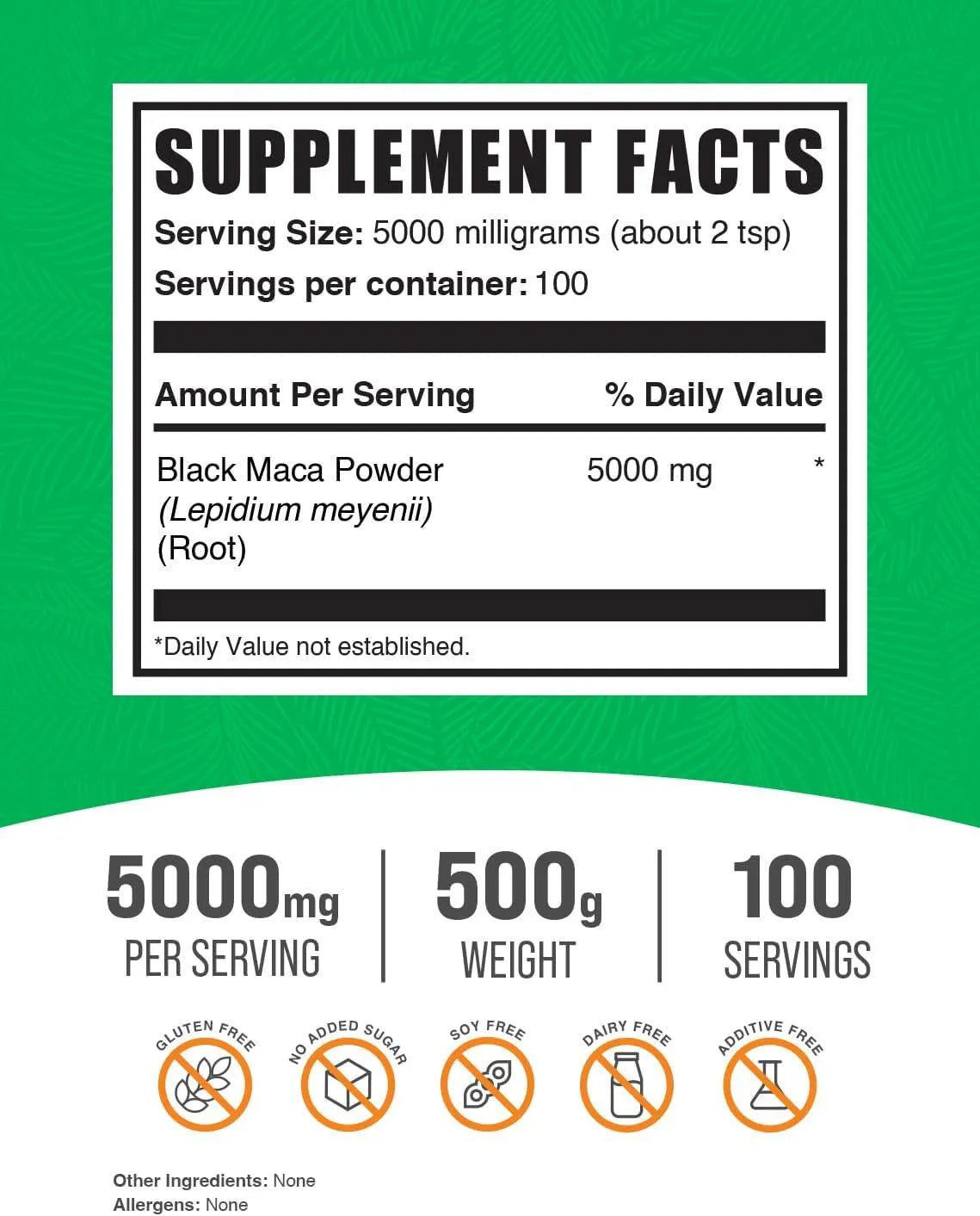 BULK SUPPLEMENTS - Bulk Supplements Black Maca Powder 500Gr. - The Red Vitamin MX - Suplementos Alimenticios - {{ shop.shopifyCountryName }}