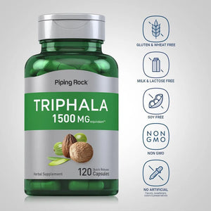 PIPING ROCK - Piping Rock Triphala 1500Mg. 120 Capsulas - The Red Vitamin MX - Suplementos Alimenticios - {{ shop.shopifyCountryName }}