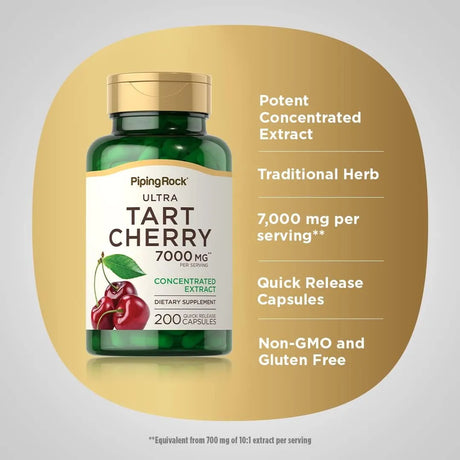PIPING ROCK - Piping Rock Tart Cherry Extract 7000Mg. 200 Capsulas - The Red Vitamin MX - Suplementos Alimenticios - {{ shop.shopifyCountryName }}