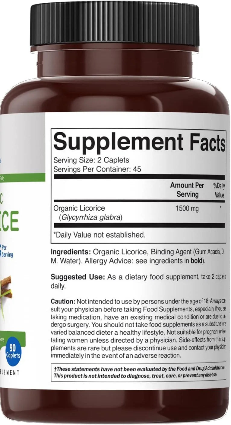 BRIEOFOOD - Brieofood Organic Licorice 1500Mg. 90 Tabletas - The Red Vitamin MX - Suplementos Alimenticios - {{ shop.shopifyCountryName }}