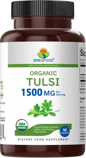 BRIEOFOOD - Brieofood Organic Tulsi Holy Basil 1500Mg. 90 Tabletas - The Red Vitamin MX - Suplementos Alimenticios - {{ shop.shopifyCountryName }}