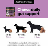 JUSTFOODFORDOGS - JustFoodForDogs Probiotic Booster Gut Health Soft Chews 45 Masticables - The Red Vitamin MX - Probióticos Para Perros - {{ shop.shopifyCountryName }}