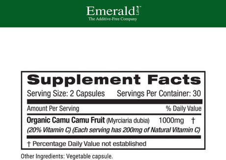 EMERALD LABS - EMERALD LABS Camu Camu Extract 60 Capsulas - The Red Vitamin MX - Suplementos Alimenticios - {{ shop.shopifyCountryName }}