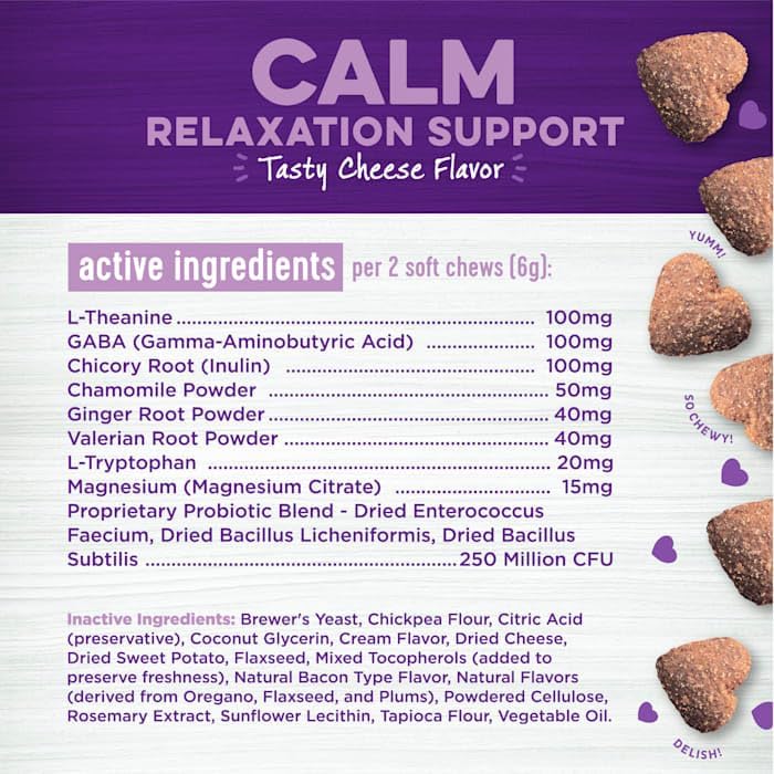 Wellness Tasty Cheese Flavored Soft Chews Calming 45 Masticables