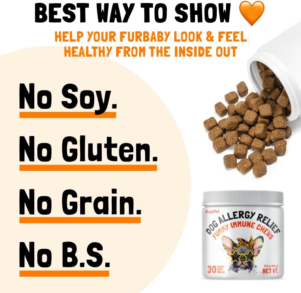LEGITPET Allergy Relief Chews for Dogs 30 Masticables