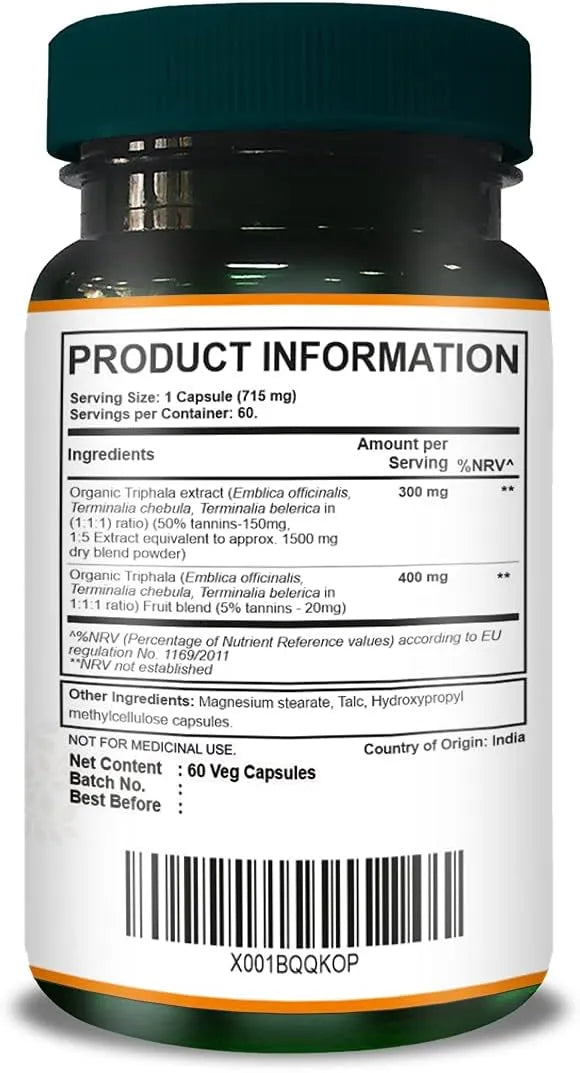 PURE NUTRITION - Pure Nutrition Triphala Extract 60 Capsulas - The Red Vitamin MX - Suplementos Alimenticios - {{ shop.shopifyCountryName }}