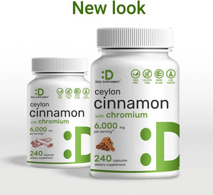 DEAL SUPPLEMENT - Deal Supplements Ceylon Cinnamon 6000Mg. with Chromium 1000mcg 240 Capsulas - The Red Vitamin MX - Suplementos Alimenticios - {{ shop.shopifyCountryName }}