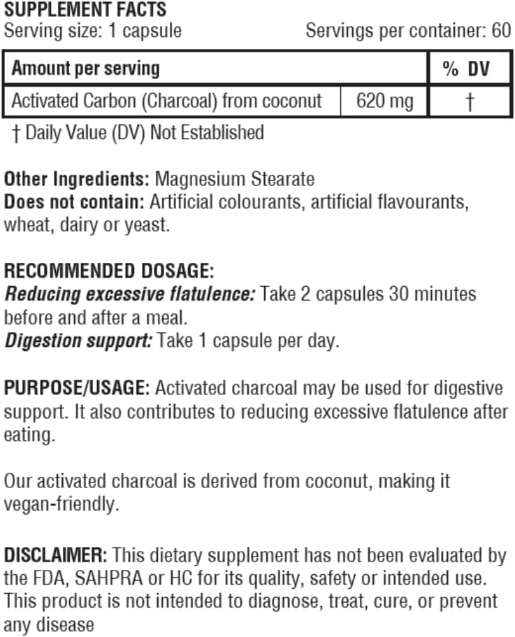 Obel Activated Charcoal 60 Capsulas