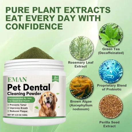 EMAN - EMAN Dog Teeth Cleaning Powder 120Gr. - The Red Vitamin MX - Cuidado Dental Para Perros - {{ shop.shopifyCountryName }}