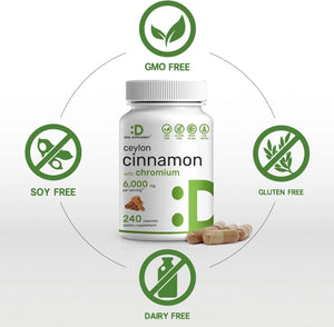 DEAL SUPPLEMENT - Deal Supplements Ceylon Cinnamon 6000Mg. with Chromium 1000mcg 240 Capsulas - The Red Vitamin MX - Suplementos Alimenticios - {{ shop.shopifyCountryName }}