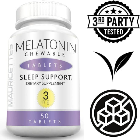 MAURICETTES - Mauricettes Natural Melatonin 3Mg. 50 Tabletas Masticables - The Red Vitamin MX - Suplementos Alimenticios - {{ shop.shopifyCountryName }}