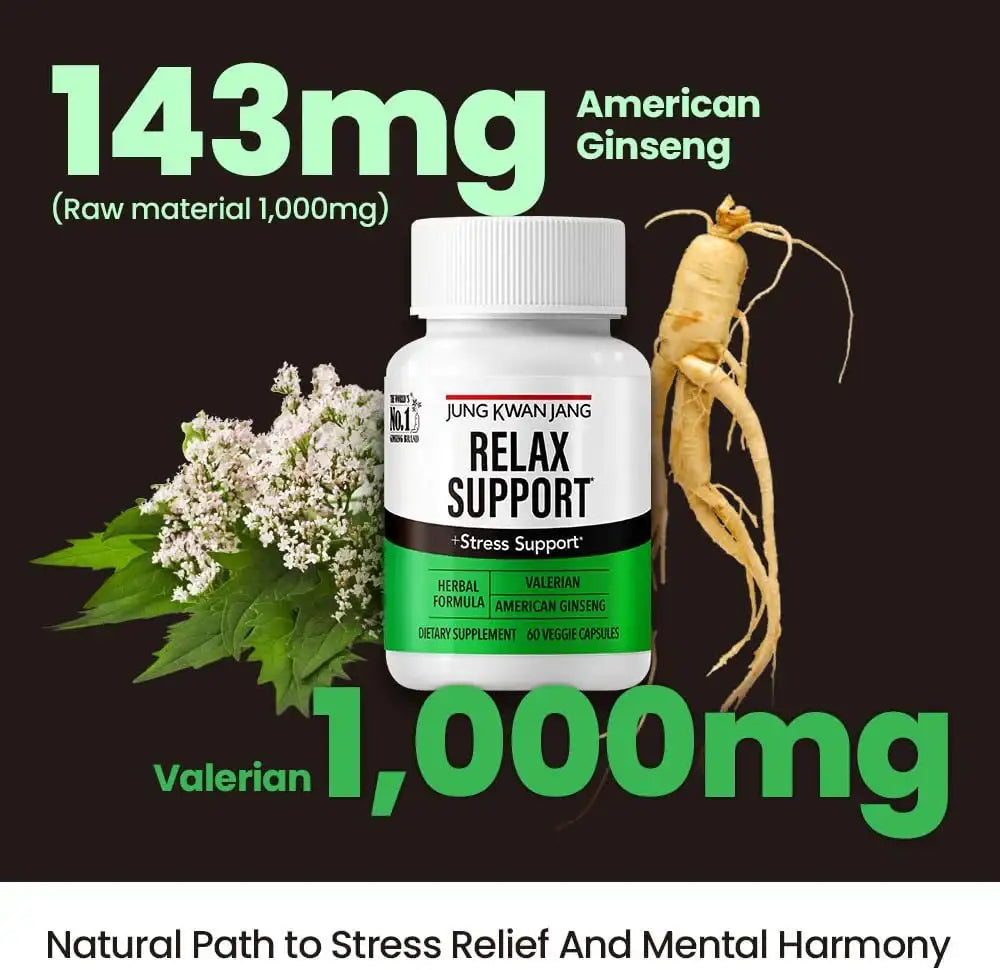 JUNGKWANJANG - JungKwanJang Relax with Valerian Root and American Ginseng 60 Capsulas - The Red Vitamin MX - Suplementos Alimenticios - {{ shop.shopifyCountryName }}