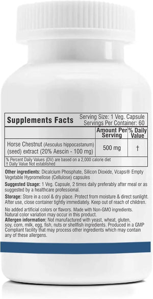 TREXGENICS - Trexgenics Horse Chestnut 500Mg. 60 Capsulas - The Red Vitamin MX - Suplementos Alimenticios - {{ shop.shopifyCountryName }}