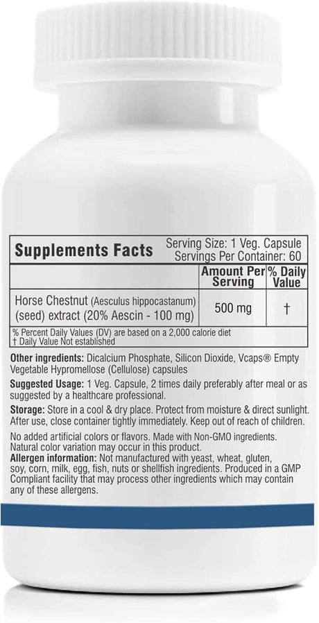 TREXGENICS - Trexgenics Horse Chestnut 500Mg. 60 Capsulas - The Red Vitamin MX - Suplementos Alimenticios - {{ shop.shopifyCountryName }}