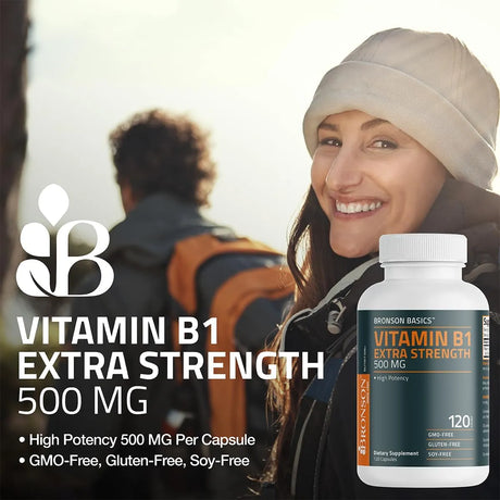 BRONSON - Bronson Vitamin B1 Extra Strength 500Mg. 120 Capsulas - The Red Vitamin MX - Suplementos Alimenticios - {{ shop.shopifyCountryName }}
