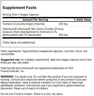 Swanson Tart Cherry & Turmeric 60 Capsulas