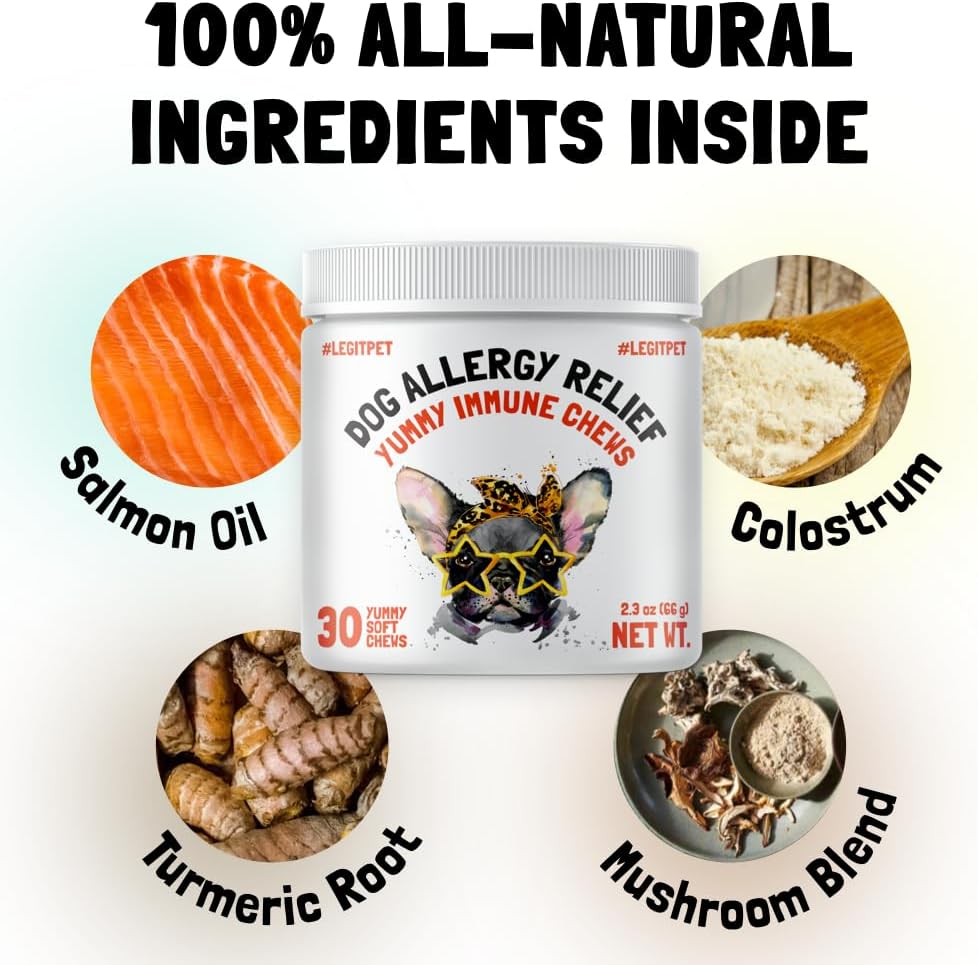 LEGITPET Allergy Relief Chews for Dogs 30 Masticables
