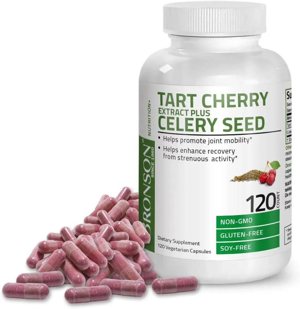 BRONSON - Bronson Tart Cherry Extract + Celery Seed 120 Capsulas - The Red Vitamin MX - Suplementos Alimenticios - {{ shop.shopifyCountryName }}