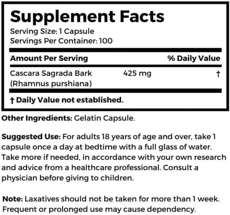 DR. CLARK - Dr. Clark Cascara Sagrada 425Mg. 100 Capsulas - The Red Vitamin MX - Suplementos Alimenticios - {{ shop.shopifyCountryName }}