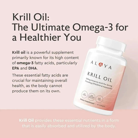 ALAYA NATURALS - Alaya Naturals Antarctic Krill Oil 500Mg. 60 Capsulas Blandas - The Red Vitamin MX - Suplementos Alimenticios - {{ shop.shopifyCountryName }}