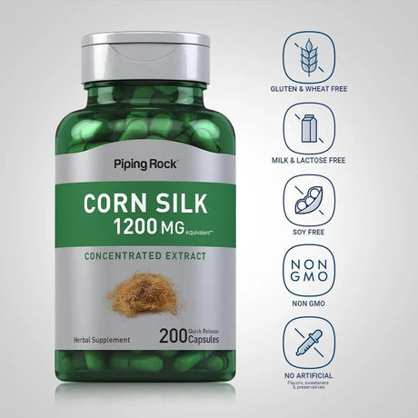 PIPING ROCK - Piping Rock Corn Silk 1200Mg. 200 Capsulas - The Red Vitamin MX - Suplementos Alimenticios - {{ shop.shopifyCountryName }}