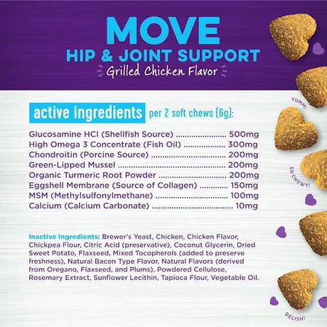 WELLNESS - Wellness Grilled Chicken Flavored Soft Chews Hip & Joint 45 Masticables - The Red Vitamin MX - Cuidado De Cadera Y Articulaciones Para Perros - {{ shop.shopifyCountryName }}