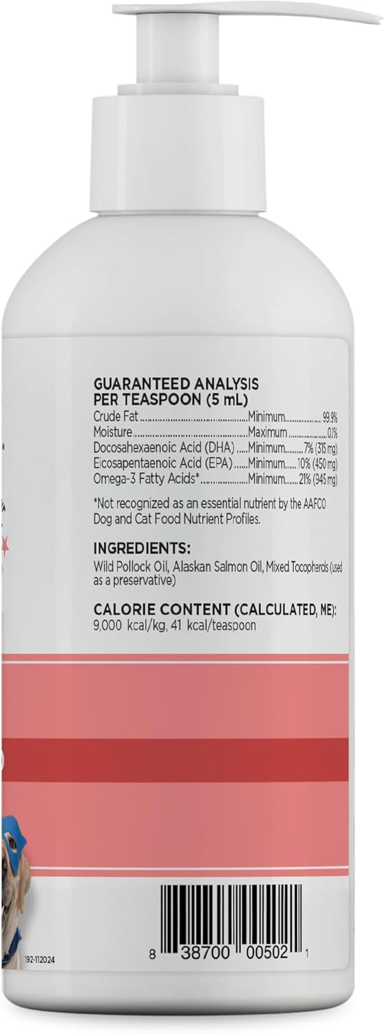 Dinovite SuprOmega Wild Caught Salmon Oil for Dogs & Cats 16 Fl.Oz.
