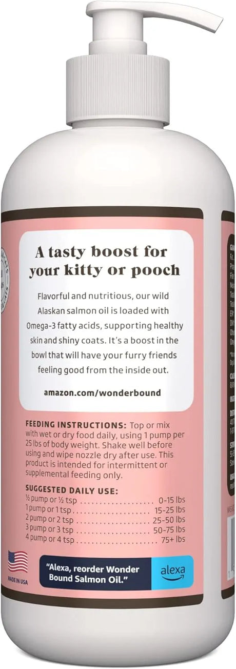 WONDER BOUND - Wonder Bound Wild Alaskan Salmon Oil 16 Fl.Oz. - The Red Vitamin MX - Aceite De Pescado Para Perros - {{ shop.shopifyCountryName }}